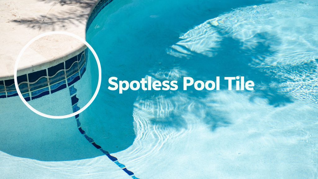 close up look at spotless pool tiles