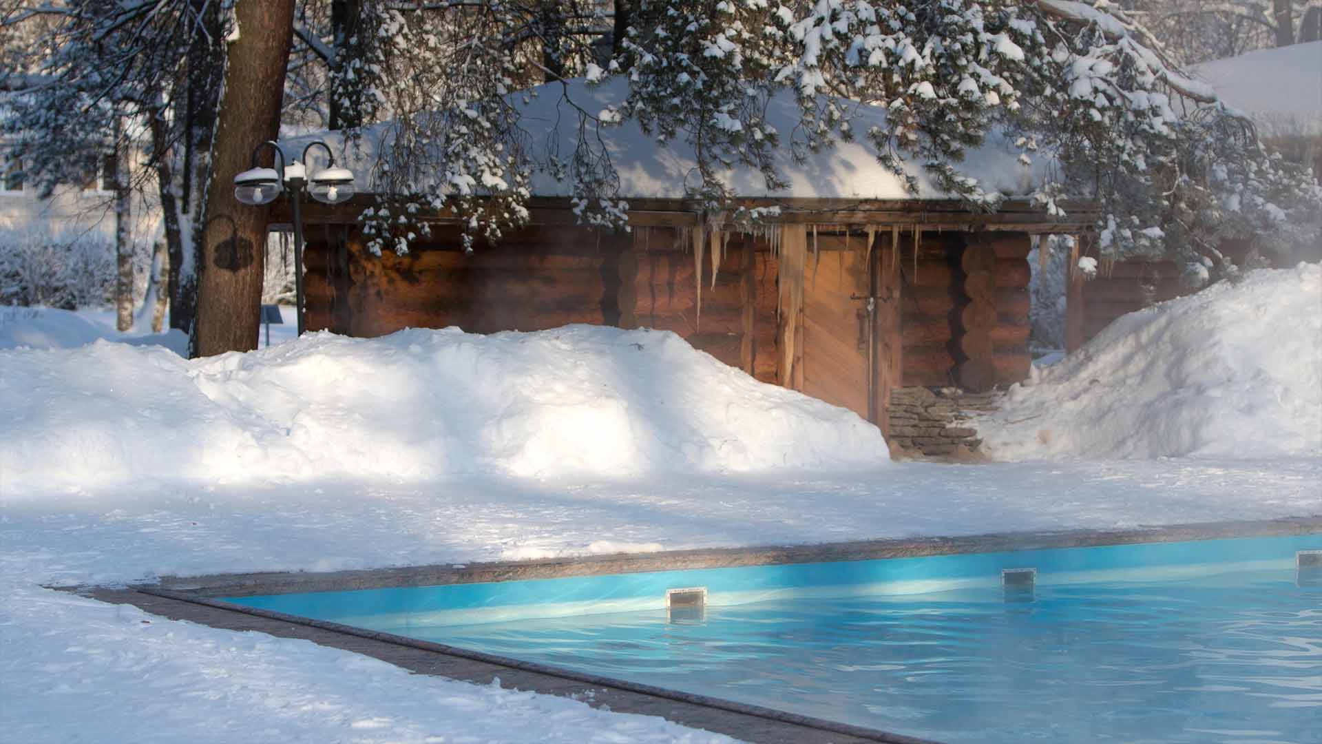 Winter heated pool