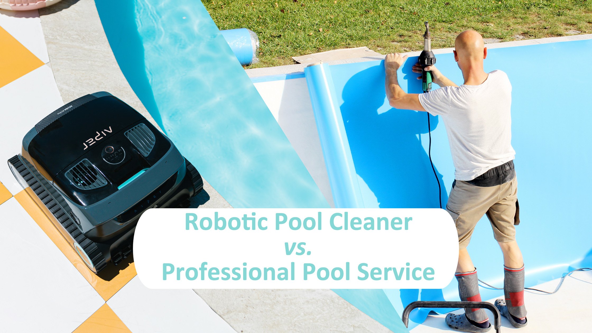 Robotic pool cleaner vs. professional pool service.